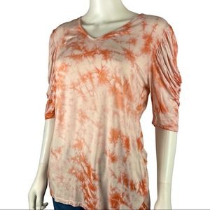 NWT American Living Tie Dye Coral Pink Pullover L